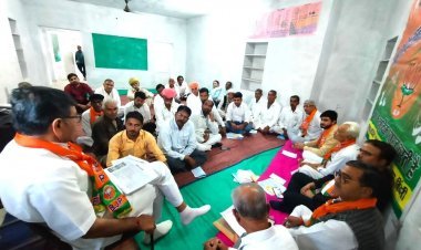 तिंवरी में आगामी भाजपा की जन आक्रोश रैली के संबंध में मंडल स्तरीय मीटिंग का आयोजन