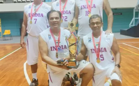 टीम इंडिया (खेलो मास्टर्स) पुरुषों की 50+ की टीम ने कोलंबो, श्रीलंका में 'श्रीलंका मास्टर्स बास्केटबॉल टूर्नामेंट' का खिताब जीता