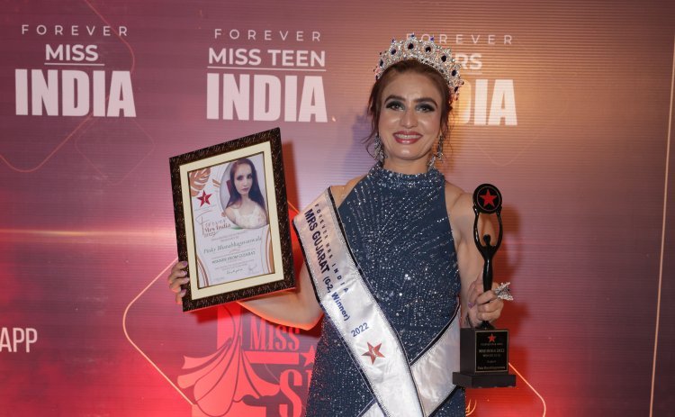 In Mrs India 2022, Pinky Bhabhagwanwala got the state winner title from Gujarat