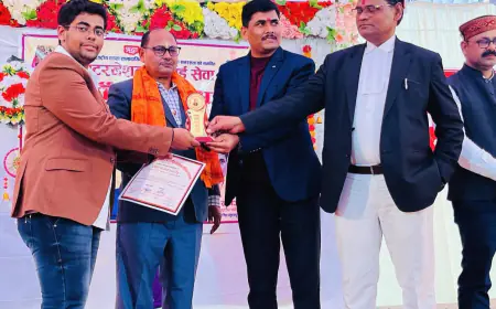 रवींद्रनाथ टैगोर अवॉर्ड (ग्लोबल पीस अवॉर्ड) से सम्मानित हुए अक्षित द्विवेदी 