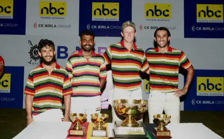 Team jaipur wins bm birla cup with a score of 98